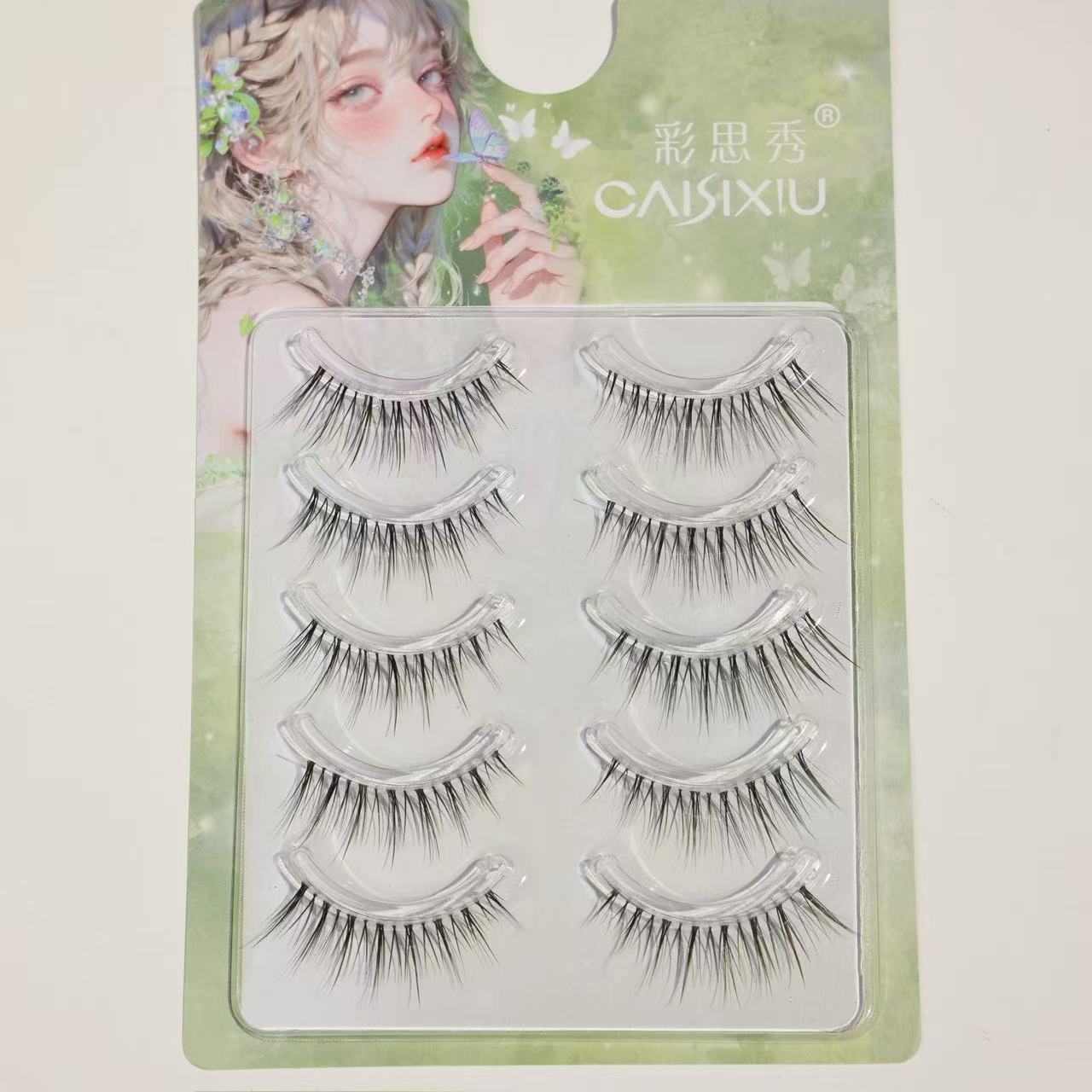 Caisixiu False Eyelashes M6 New Model Full Strip Fairy Transparent Comic Super Soft Natural Simulation Recommended by Makeup Artists