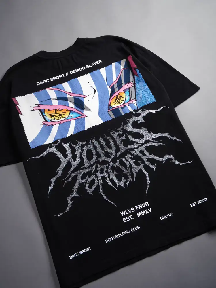 Blade X Darcsport Wolf Head Vanma Yongjirou All-Cotton Loose Drape Sports Short-Sleeve T-Shirt