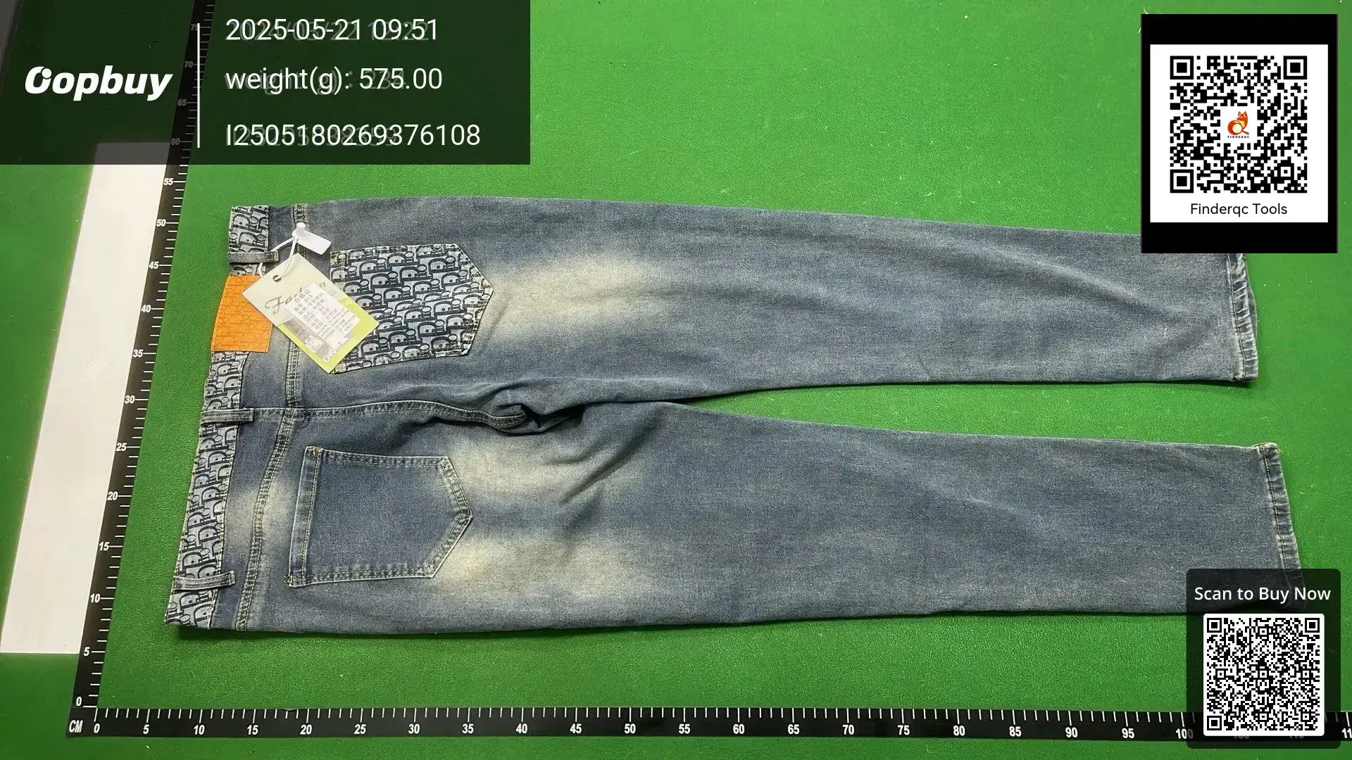 2024 Spring and Autumn New Blue Men's Printed Jeans Trendy Brand Fashion Small Foot Slim Fit Casual Jeans Trousers
