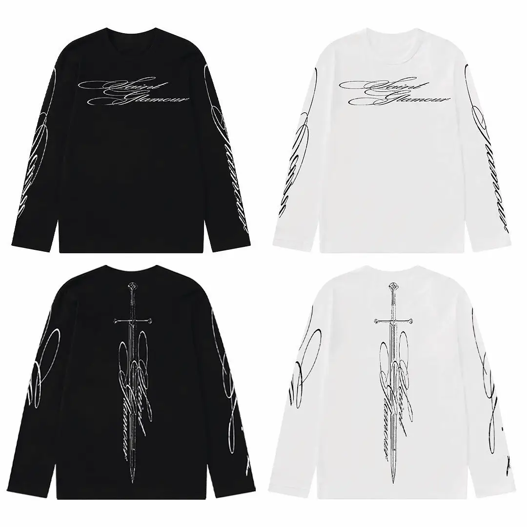 American dark style fashionable casual YK cross print autum