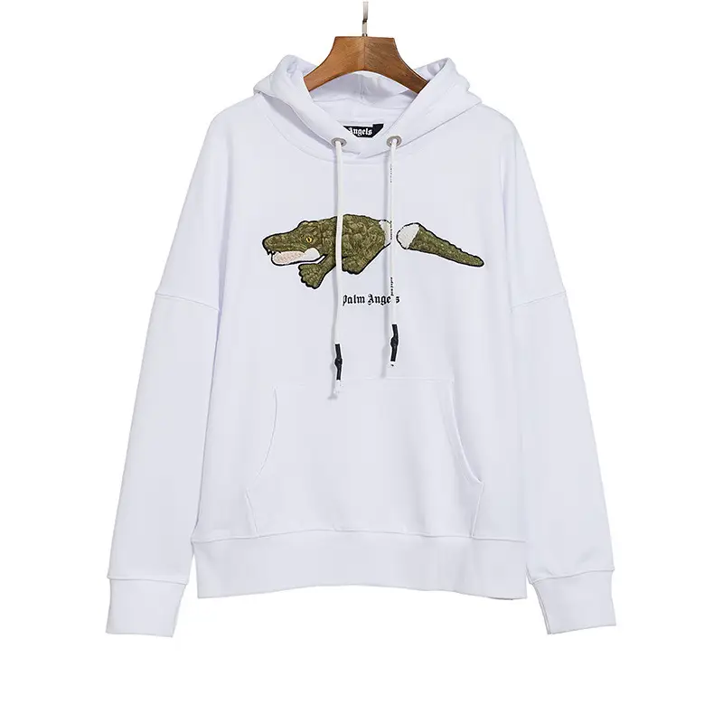 Wholesale Cross-Border Trendy Brand Palm Angel Decapitated Bear Embroidered Hooded Sweatshirt for Men and Women Couple Bf Loose Hoodie Jacket