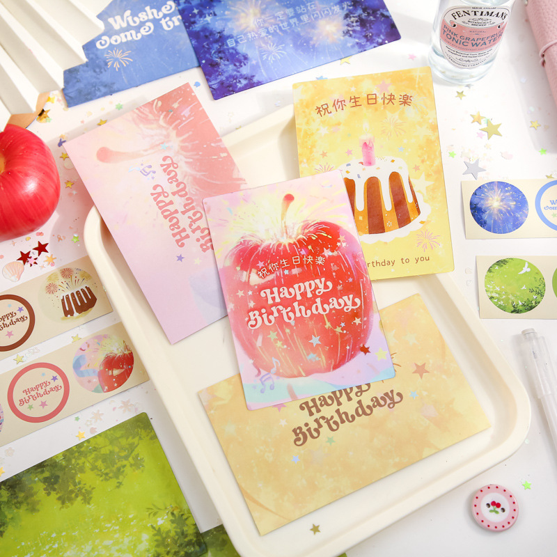 Mr. Paper's Lenticular Greeting Cards, Wishing Store, Romantic Illustrations, Blessing Texts, Holiday Gifts, Birthday Message Cards
