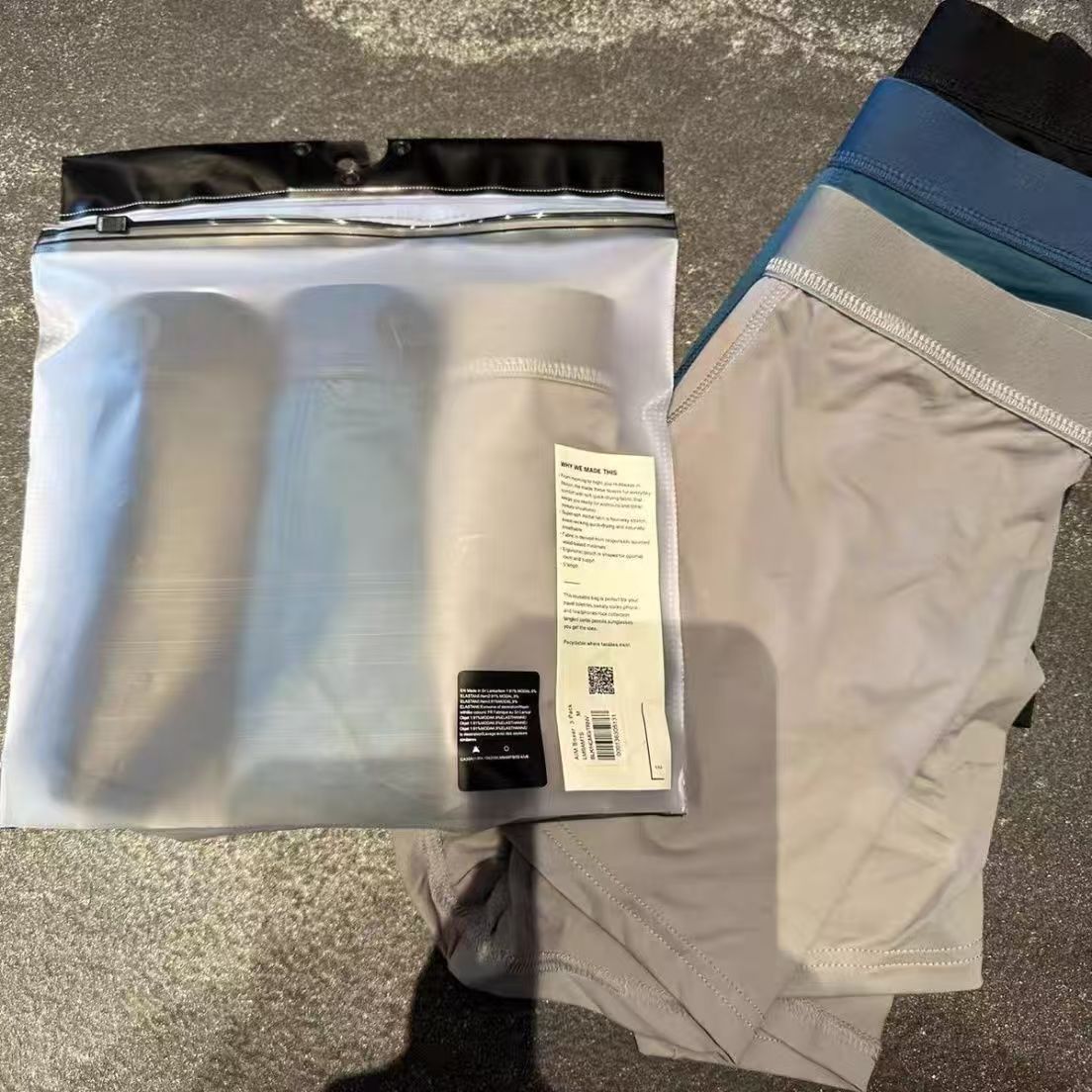 Free Shipping Lulu Men's Underwear Modal Boxer Briefs Mid-Waist Personalized Lulu Underpants Wholesale Dropshipping Foto QC de 1688 na Qualit.ly