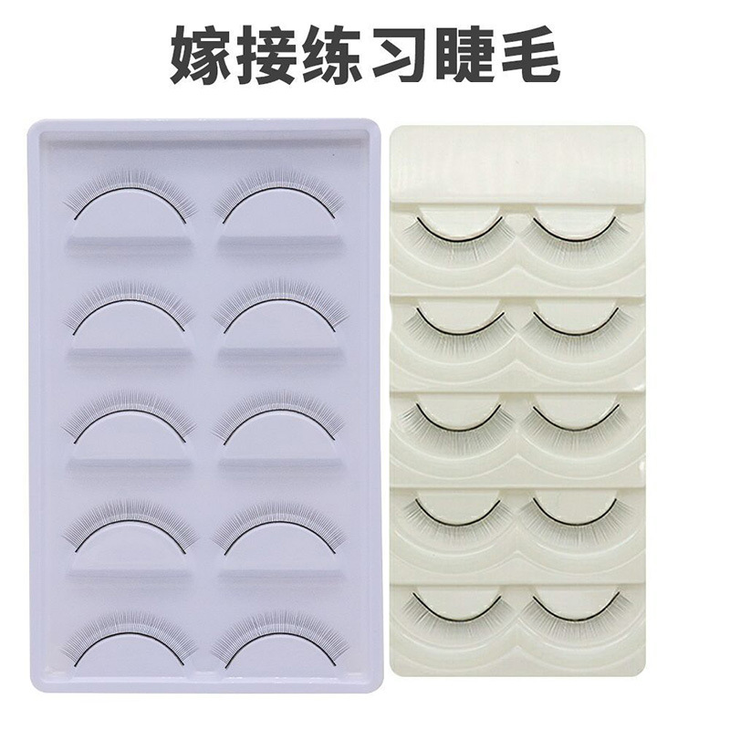 Wholesale spot grafting practice false eyelashes novice students 5 pairs of practice hair learning materials tools eyelashes