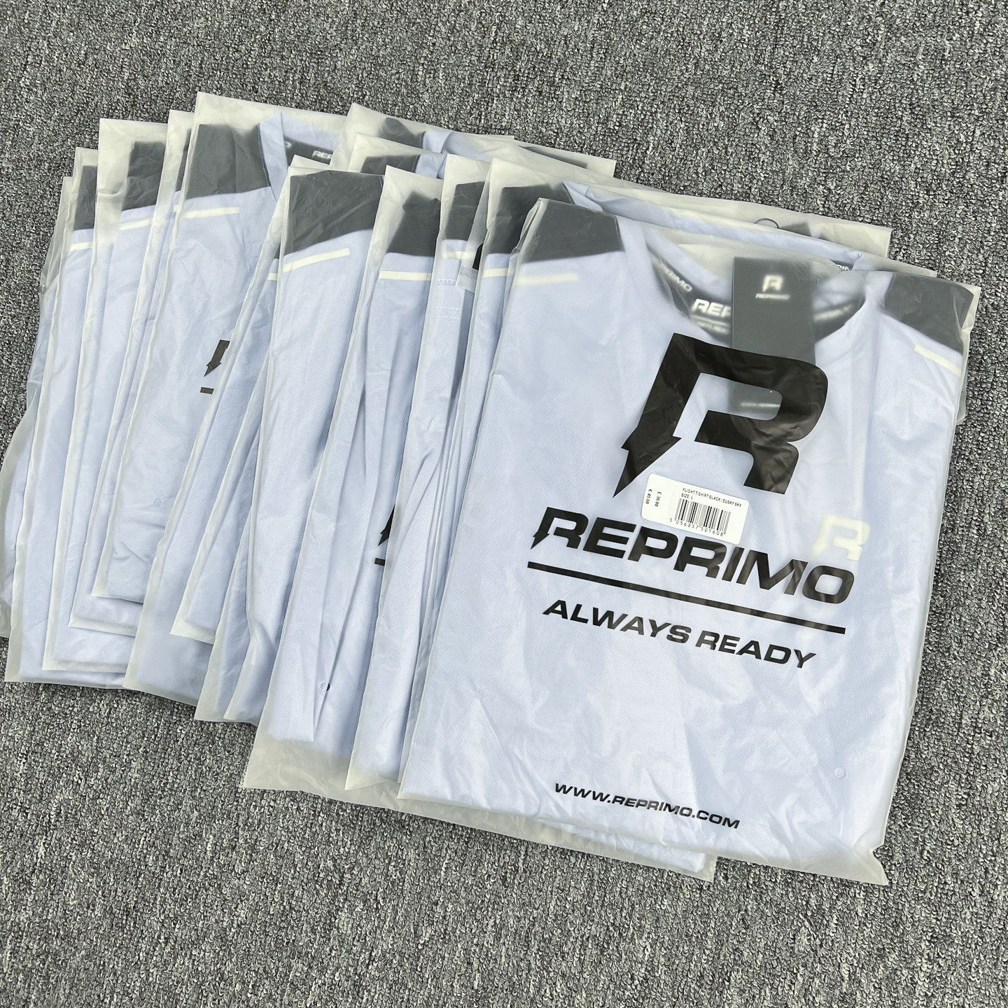Reprimo White Short-Sleeved Sports T-Shirt, Unisex, Letter Print, Sports Style Top 435-442