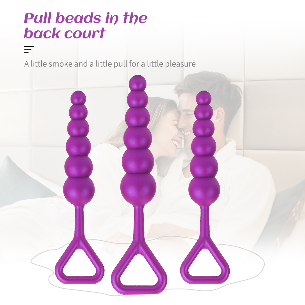 Amazon cross-border metal purple long anal plug supplies props back court stimulation sm fun props adult toys