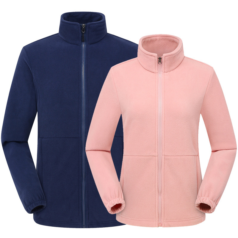 Fleece Jacket Outdoor Women's Polar Fleece Thickeneded Warm Men's Jacket Can Be Used as Logo Cross-Border Export Hooded in Autumn and Winter