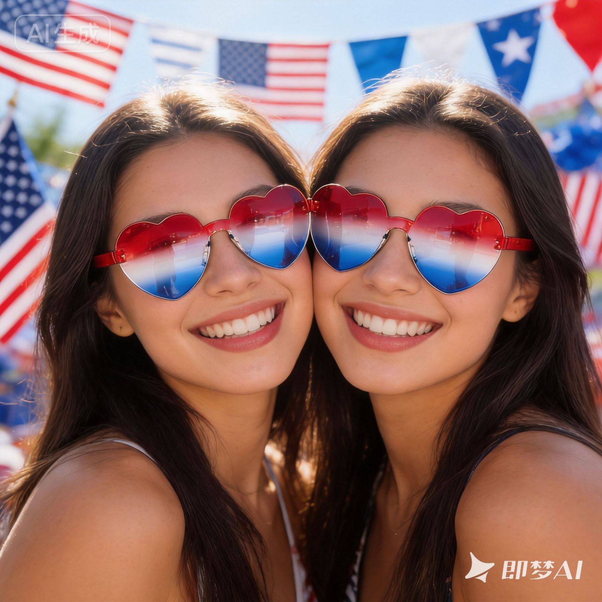 Cross-Border Independence Day Party Glasses, American National Day Glasses, American Dance Party Flag-Shaped Decorative Sunglasses