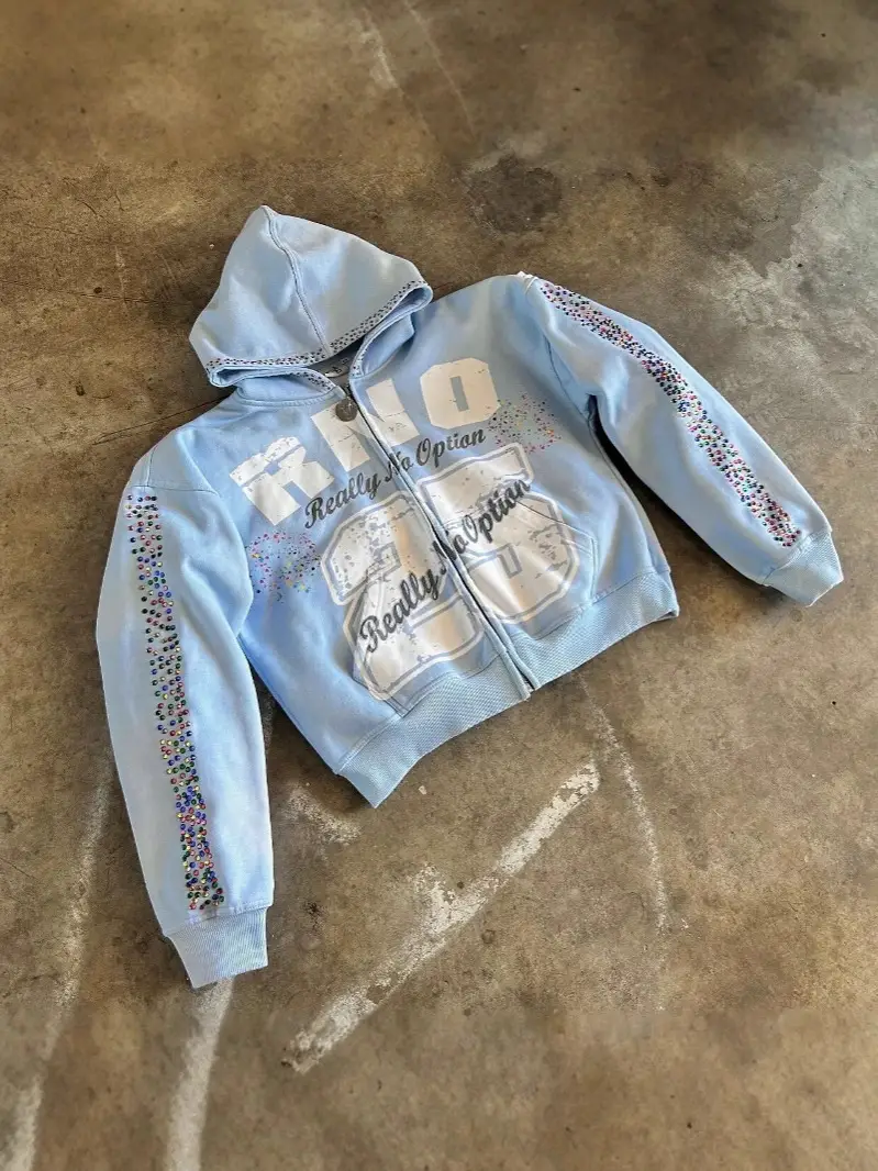Multi-Color Diamond Stripesd Splicing Letter Print Pattern Men's and Women's Autum Heavy Weight Hoodie