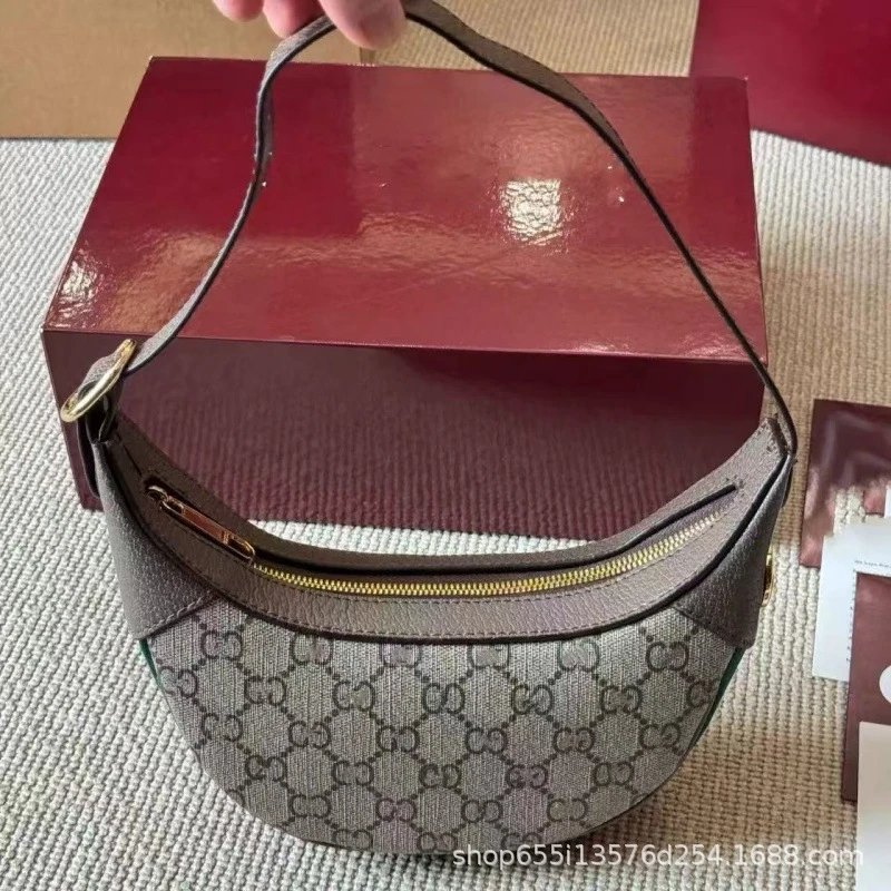 la-跨境外贸货源新款迷你Ophidia半月包双G老花腋下手提女包带LOGO