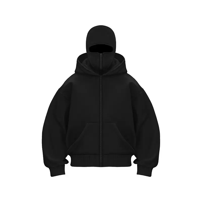 Cross-border tide brand American double hat unique design hooded sweater fall and winter new men and women with the same loose Y2K sweater