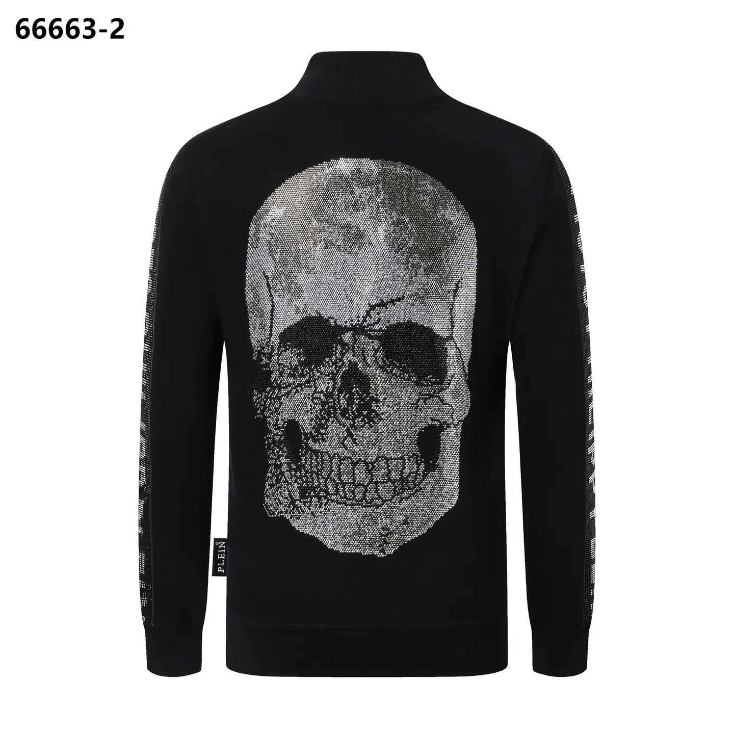 Phillip Poulain Speedway Amazon cross-border Europe and the United States street fashion hot drill skull zipper PP men's jacket