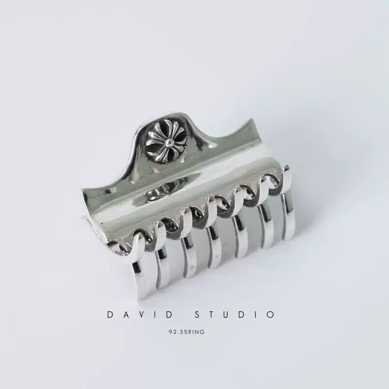 David Studio S925 Sterling Silver Personalized Hair Accessory Hair Clip Hairpin Hair Ornament Women's Vintage Hair Clip