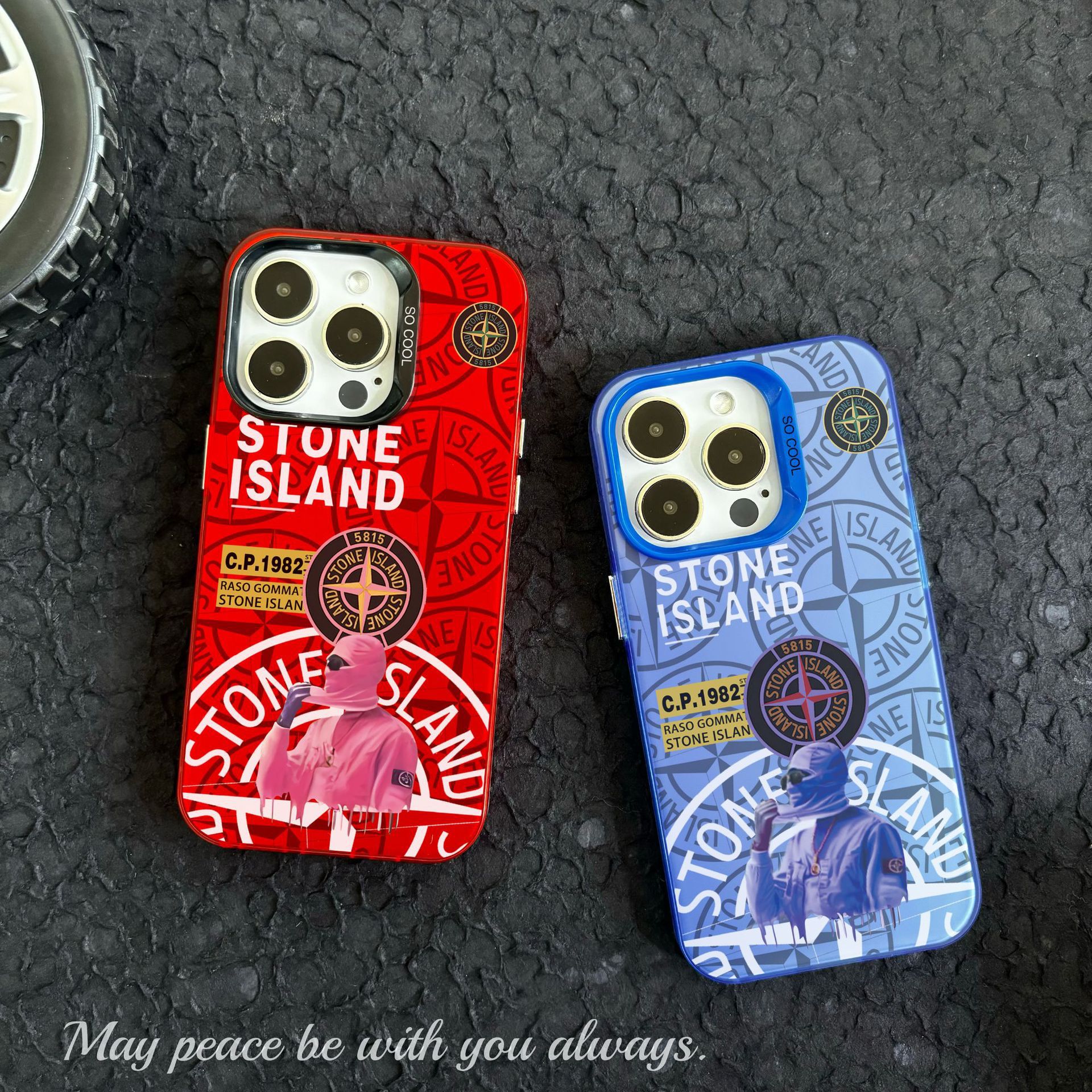 Suitable for IPHONE16 phone case Apple 15PC12Promax13 cross-border 11 color silver IMD14 tide stone island