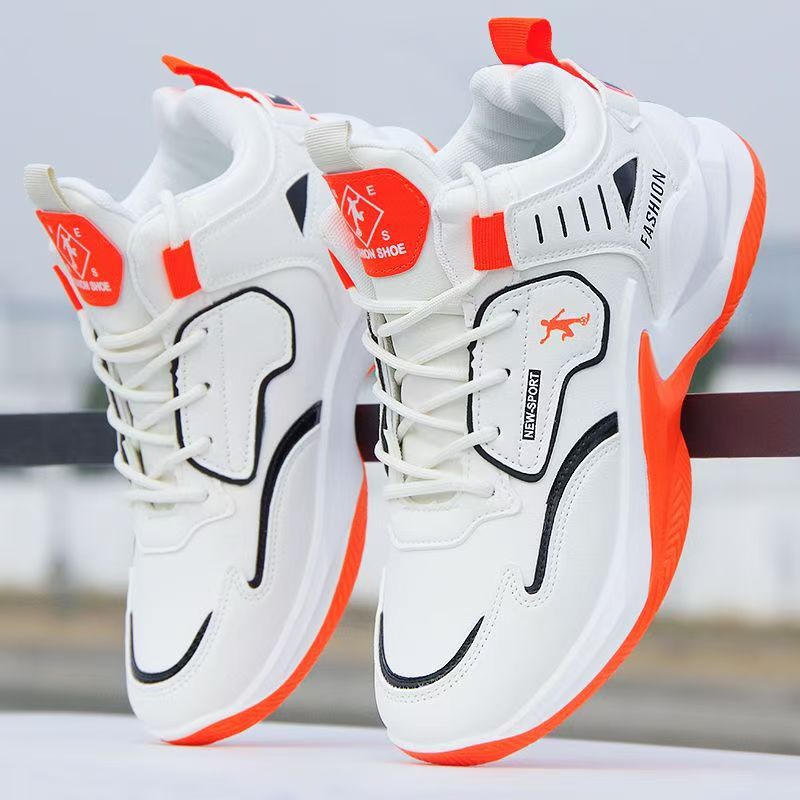 Autumn basketball shoes sneaker men's leather waterproof practical wear-resistant high-top shoes trendy running shoes cross-border generation