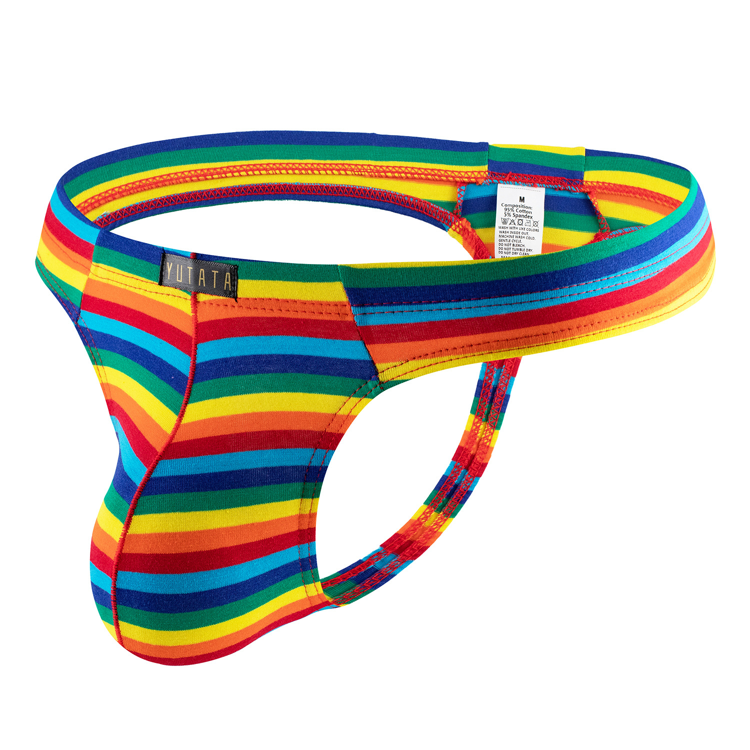 Colorful milk silk striped bag men's low waist sexy thong men's bag comfortable sexy underwear B630