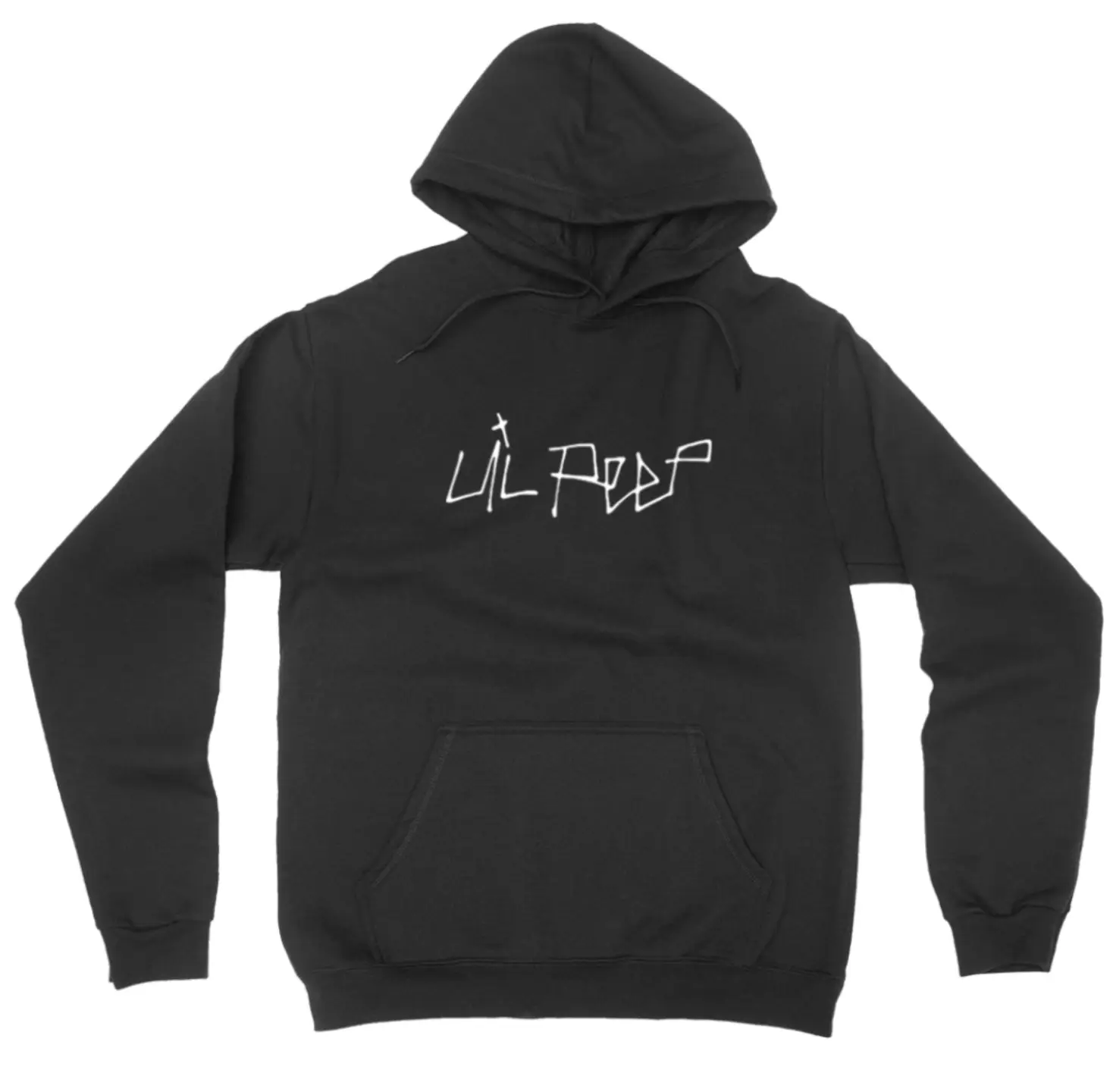 【 In Stock 】Lilpeep letter Logo pure cotton Black Sweatshirt American Trendy Brand