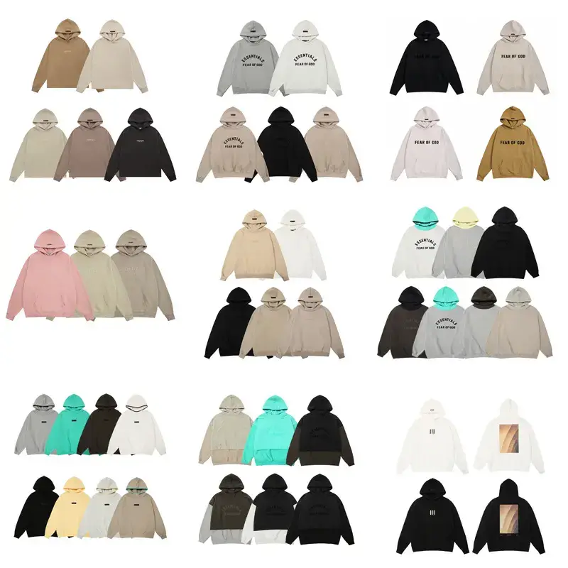 Cross-Border Export Fog Multi-Thread Fleece-Lined Hooded Sweatshirt with Letter Print Trendy Brand Unisex Couple Hoodie Dropshipping