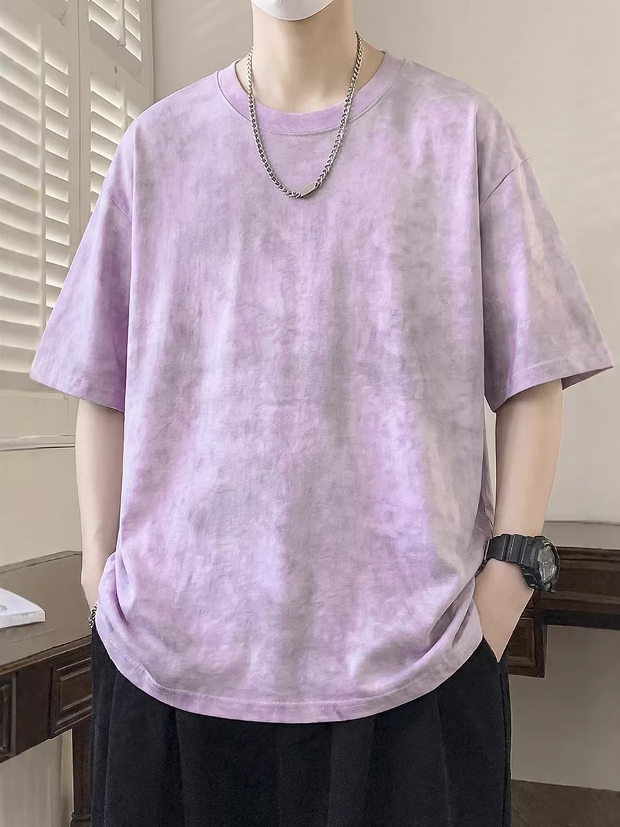 Young Men's Pure Cotton Short-Sleeved T-Shirt for Male Middle and High School Students, Teenagers, Summer Fashion Brand, Plus-Size Half-Sleeved T-Shirt t
