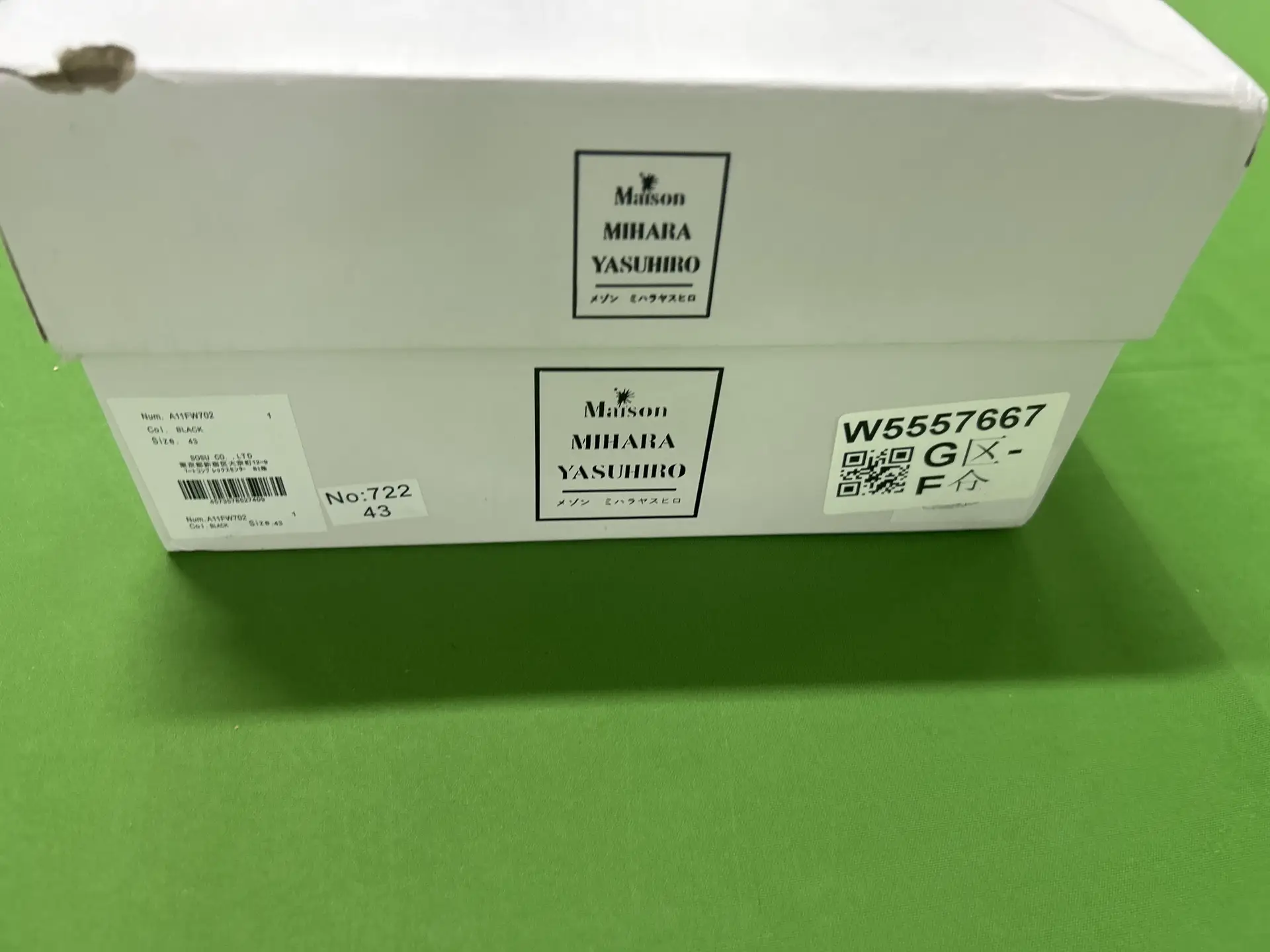 Maison Mihara Yasuhiro Original Sole Canvas Low Top Black