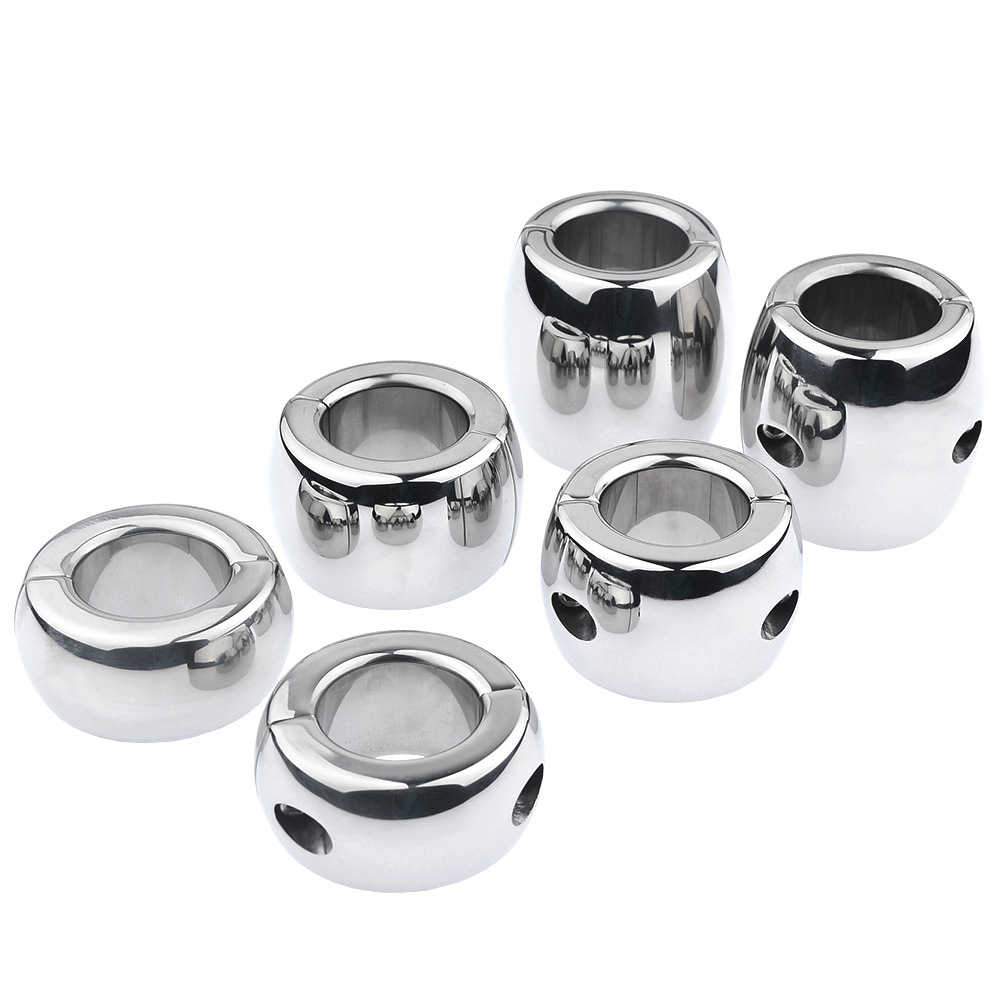 Metal Scrotum Weight Loaded Ring Stainless Steel Scrotum Restraint Ring Egg Egg Pendant SM Sex Fun