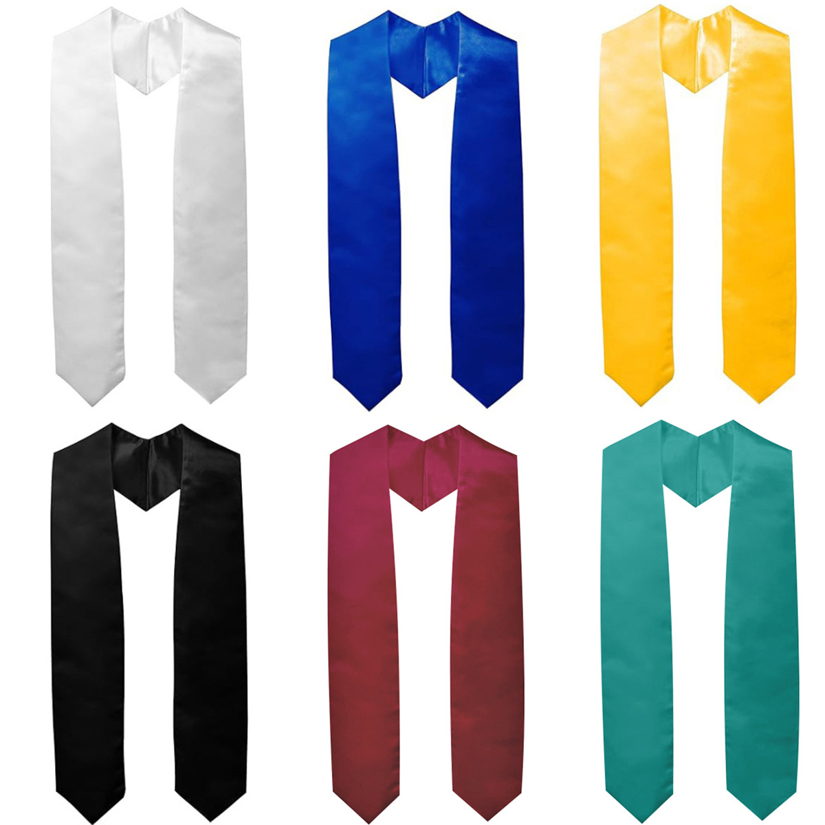 Cross-border new 182cm college graduation season silk shawl gift with etiquette shoulder strap solid color honor
