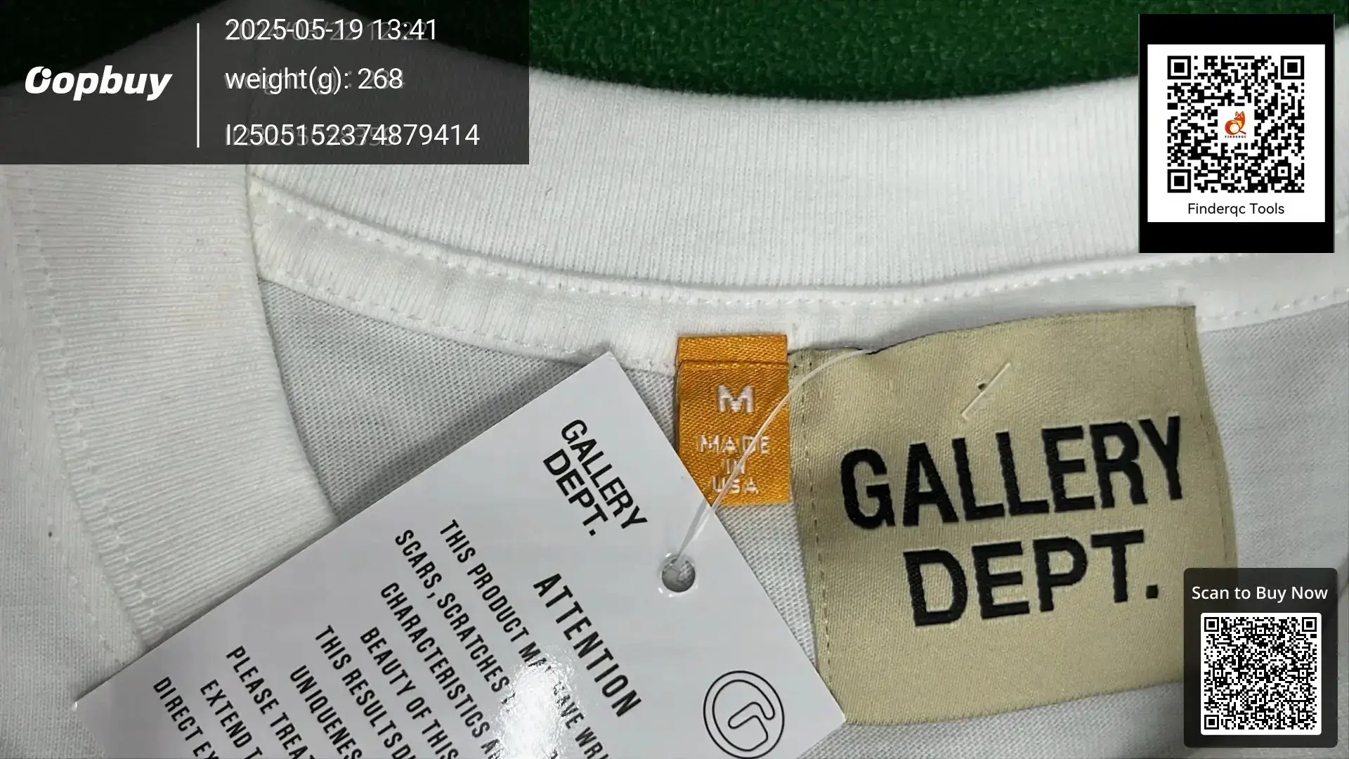 Many stars same style GALLERY DEPT letter LOGO printed round neck short sleeve T-shirt men and women base tee