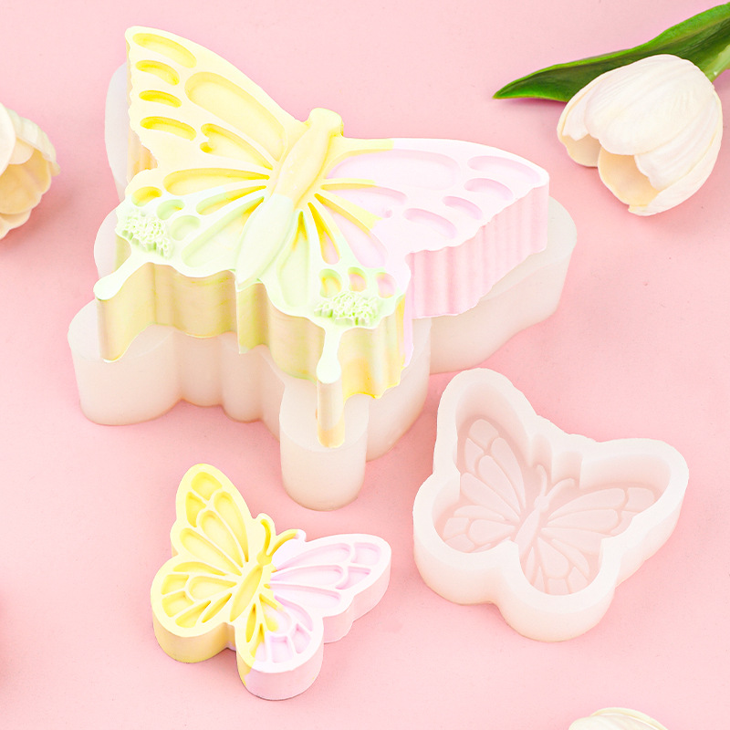 Size Butterfly Shape Cake Silicone Mold Baking Chocolate Mousse Cake Aromatherapy Candle Plaster Kneading Music