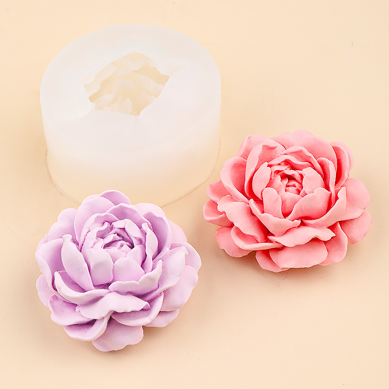 Tiger head jasmine scented candle silicone mold DIY flower handmade soap gypsum car decoration decoration mold
