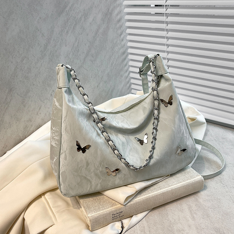 Bag Women's 2024 New Fashion Summer Butterfly Crossbody Bag Popular Shoulder Underarm Bag Large Capacity General Bag