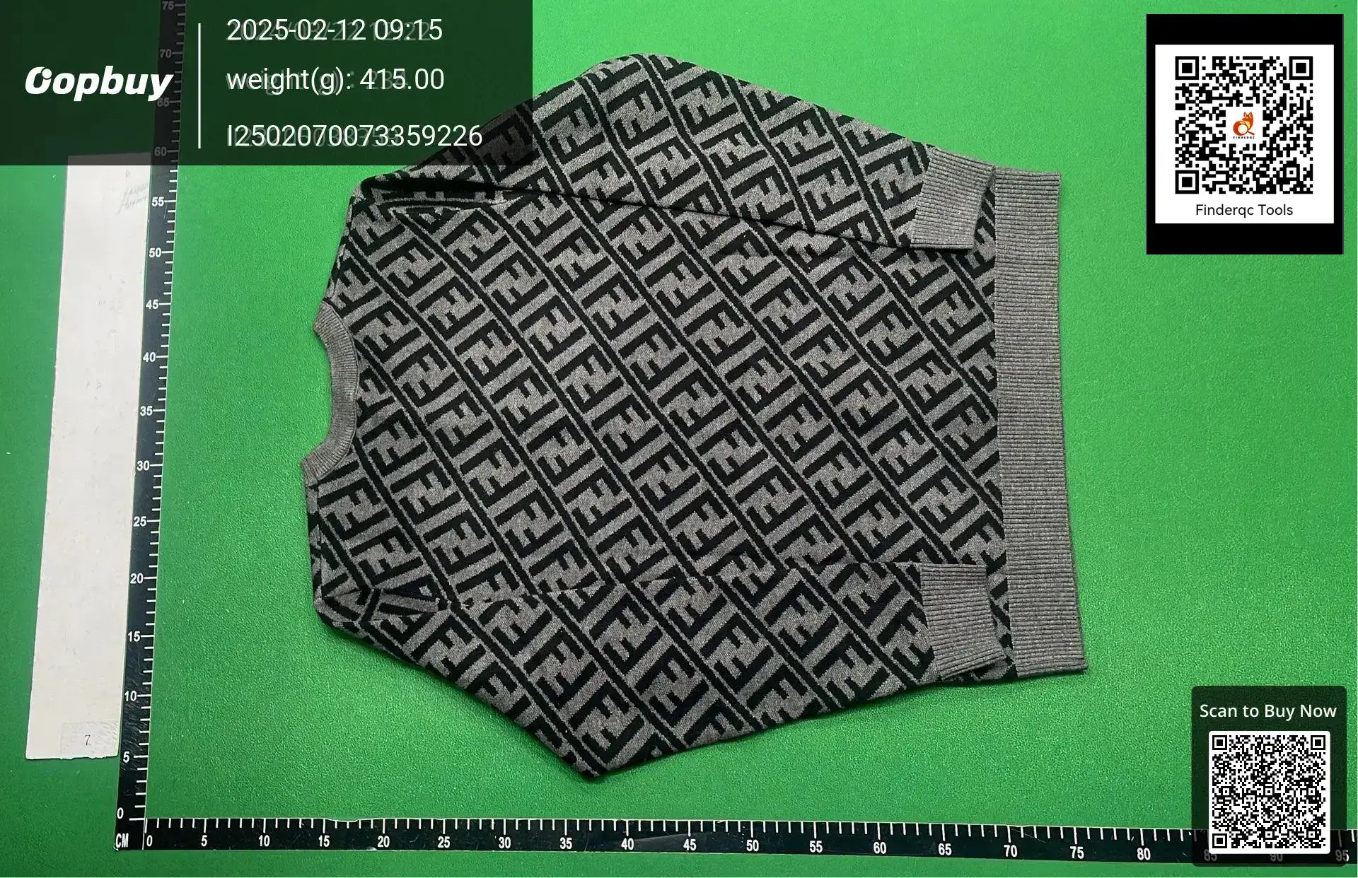 European Station Accessible Luxury Short-Sleeved New Autumn and Winter Ff Letter Jacquard Round Neck Long-Sleeved Knitwear Stripesd Men and Women Trendy
