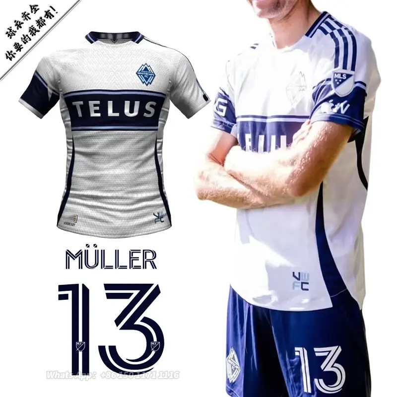 25-26 Season Vancouver Whitecaps Home Kit Fan Version Soccer Jersey 13 # Muller Jersey