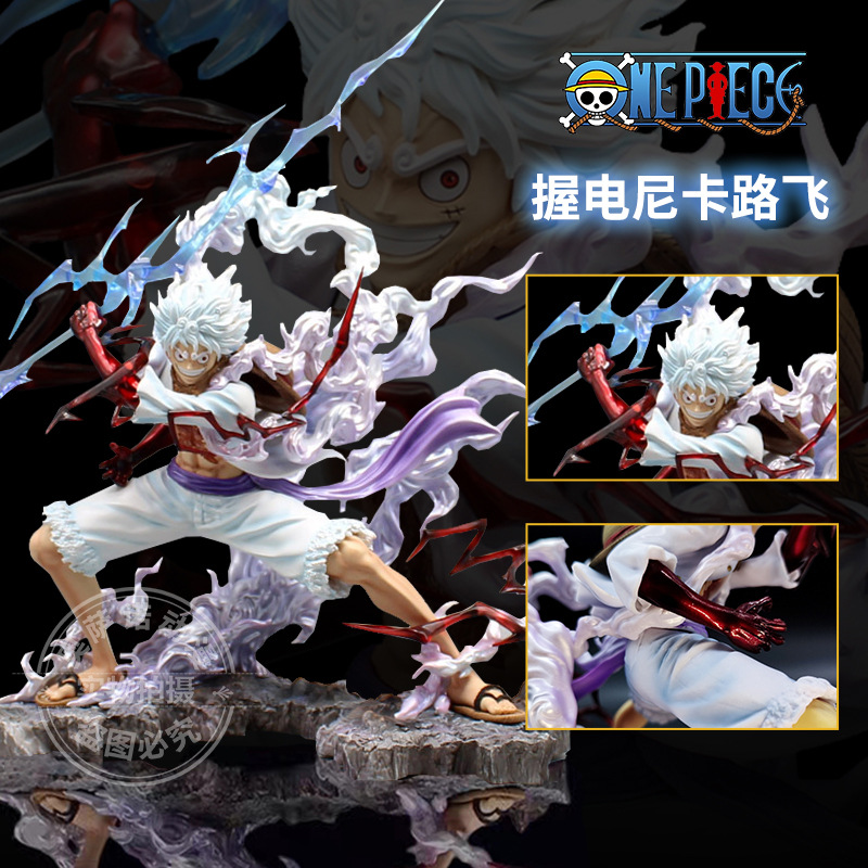 One Piece series gk hand-held lightning five-gear Nica Lufei no light gk cartoon hand-made statue model
