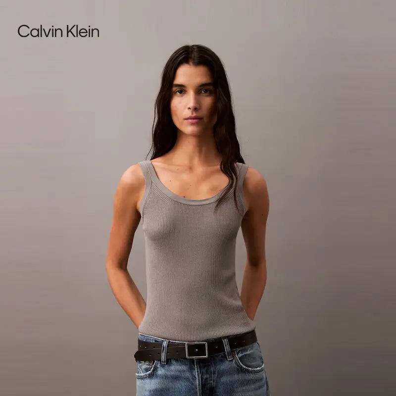 Ck Classy Ready-To-Wear Collection 25 Spring and Summer New arrival Women's U-Shaped Back Inner Wear silm Vest T-Shirt 44B307G