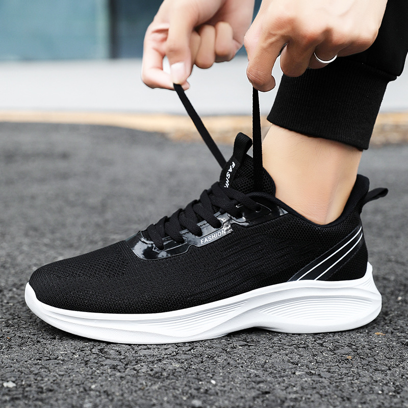 Cross-border sneaker men's shoes 2025 spring new mesh breathable running shoes light and comfortable shoes shock-absorbing running shoes