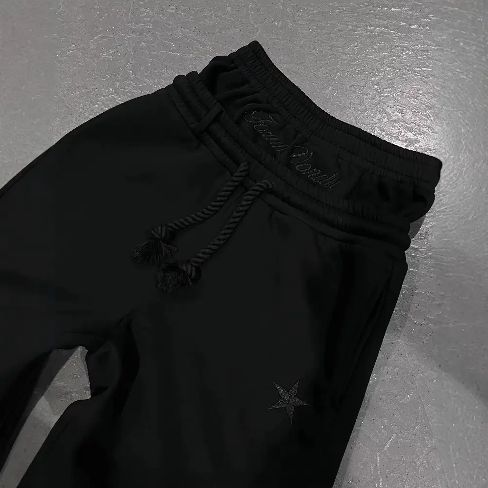 Cross-Border 2025 New Popular Five-Pointed Star Print Series Youth Couple Casual Fake Two-Piece Wide-Leg Pants
