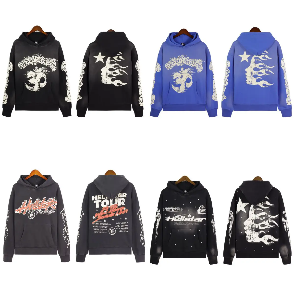 2024 stars with the same models in Europe and the United States high-street trend of men and women hoodie sweater support one piece of generation of hair