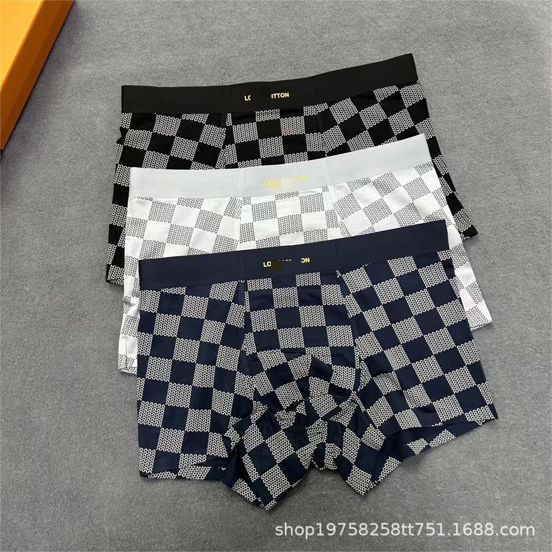 Donkey Men's Underwear Modal Boxer Shorts Seamless Antibacterial Plaid Print Breathable Boxer Briefs Wholesale Boxers QC 写真 1688 Qualit.ly