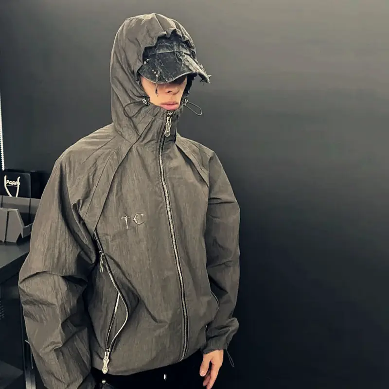 Thug Club High Street Trendy Brand Star Moon Jewelry Hoodie Men's and Women's Loose Outdoor Cycling Windproof Stormtrooper Jacket