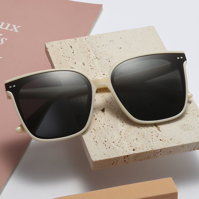 Tr1036 Korean Trendy Brand 2024 Polarized Sunglasses for Women, Large Frame, Natural Look Sunglasses, Trendy, Uv Protection