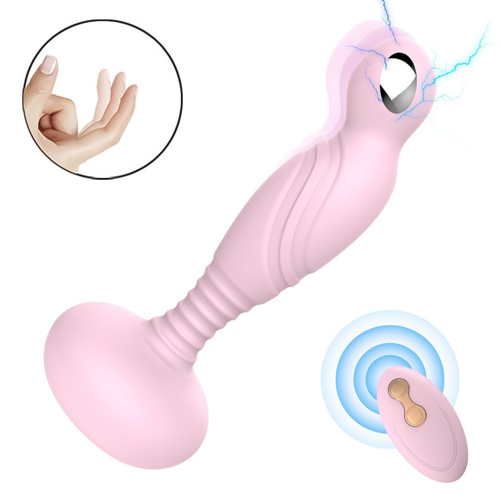 Electric Shock Anal Plug with 10 Vibration Frequencies and 3 Tapping Frequencies for Male and Female Anal Stimulation Massage, Adult Products Wholesale and Dropshipping