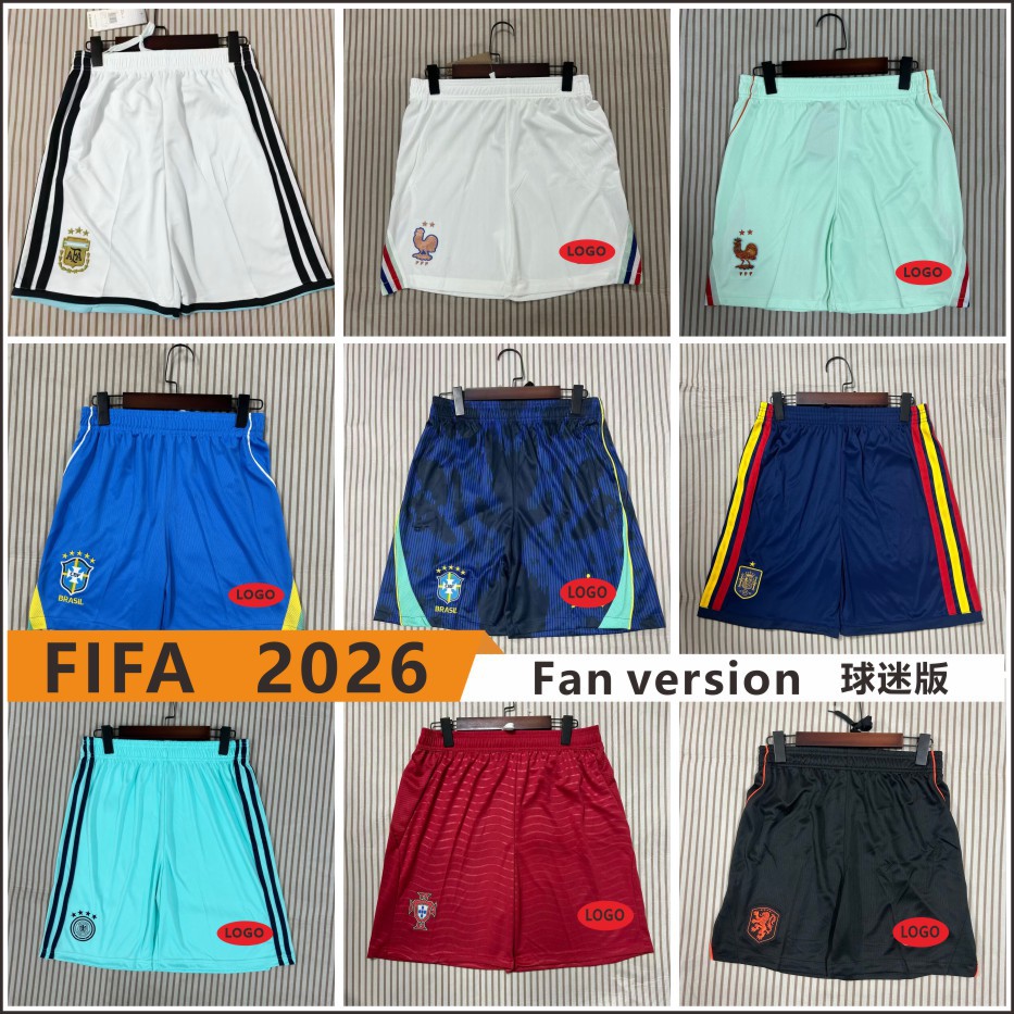 2026 World Cup Germany Portugal France Spain Argentina Brazil National Team Football Shorts Wholesale
