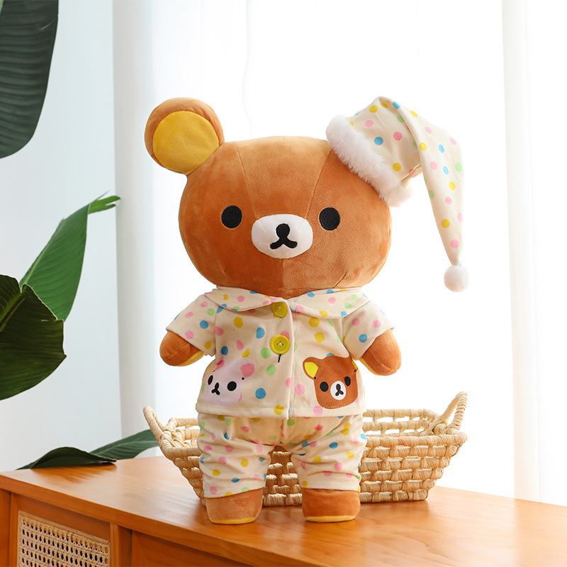 Internet Celebrity Explosions Lala Bear Sleeping with Easiness Bear Pajamas Plush Toy Doll Removable Couple Birthday Gift