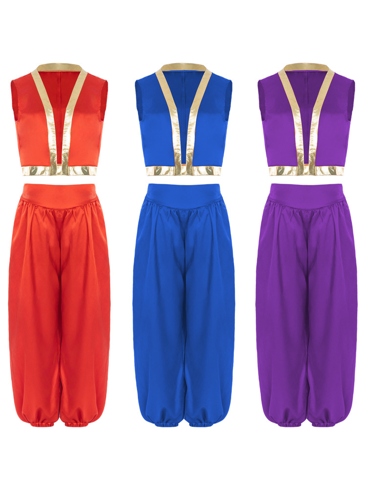 Cross-Border New Style Egyptian Prince Cosplay Lantern Pants Set Halloween Stage Performance Costume