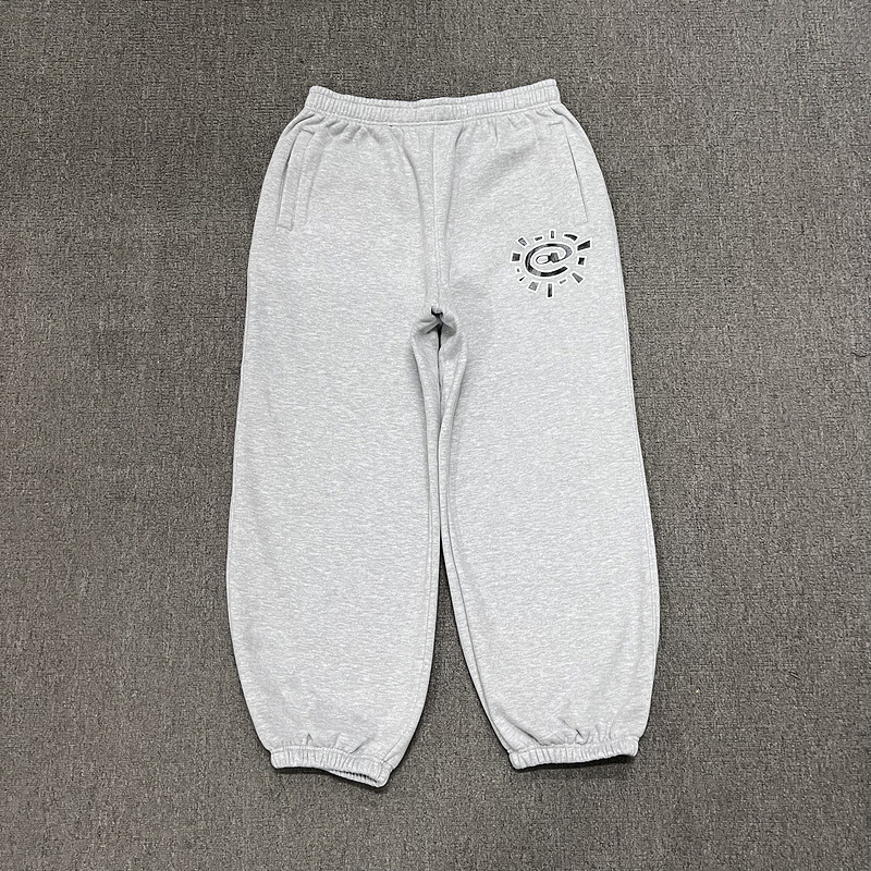 Cross-Border Niche Adwysd Sun-Rolled Fleece-Lined Sweatpants Hip-Hop American Retro High Street Loose Casual Long Pants