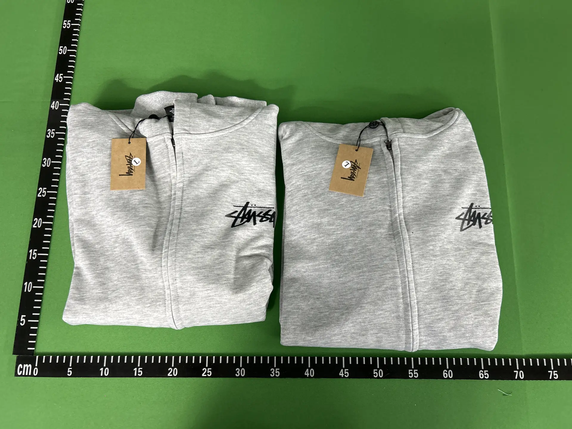 Stussy Grey Zip Hoodie