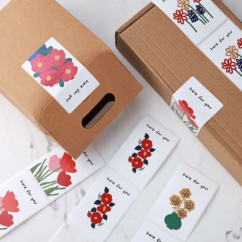 Here for you Sticker Gift Food Packaging Sealing Decoration Adhesive Label Flying Machine Box Sealing Sticker