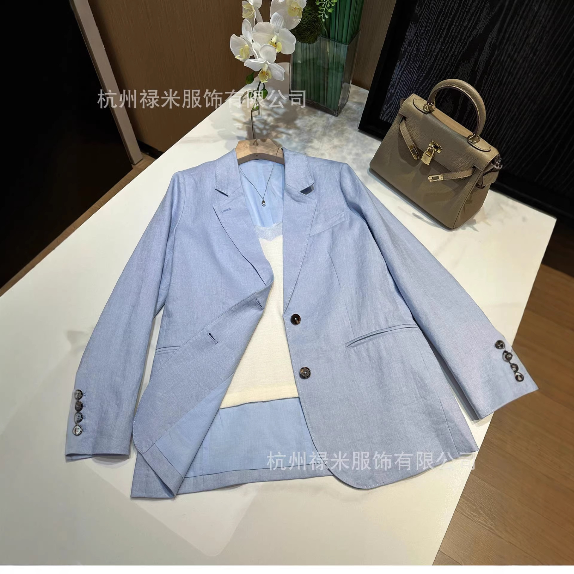 Comfortable Clothing Items, Cool and Relaxed Style, Old Money Style Linen Suits for Women, One-Piece Dropshipping