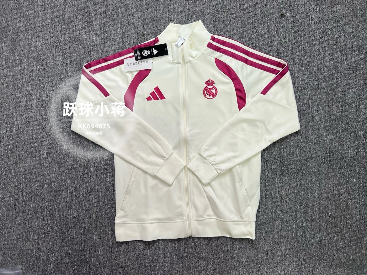 Brand New Real Madrid White Jacket Set with Hangtag, S M L XL 2XL