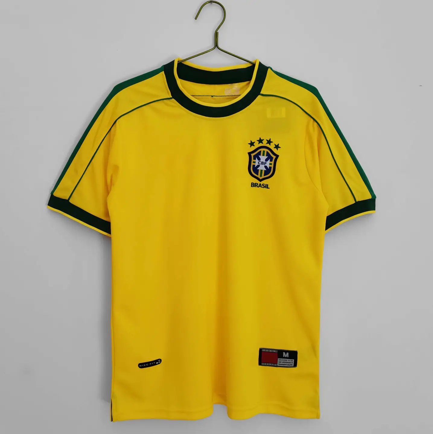 1998 Brazil Home Jersey Thailand Version (Customization details must be noted at checkout; messages will not be reviewed) (For customization, please add note at checkout; do not send private messages)